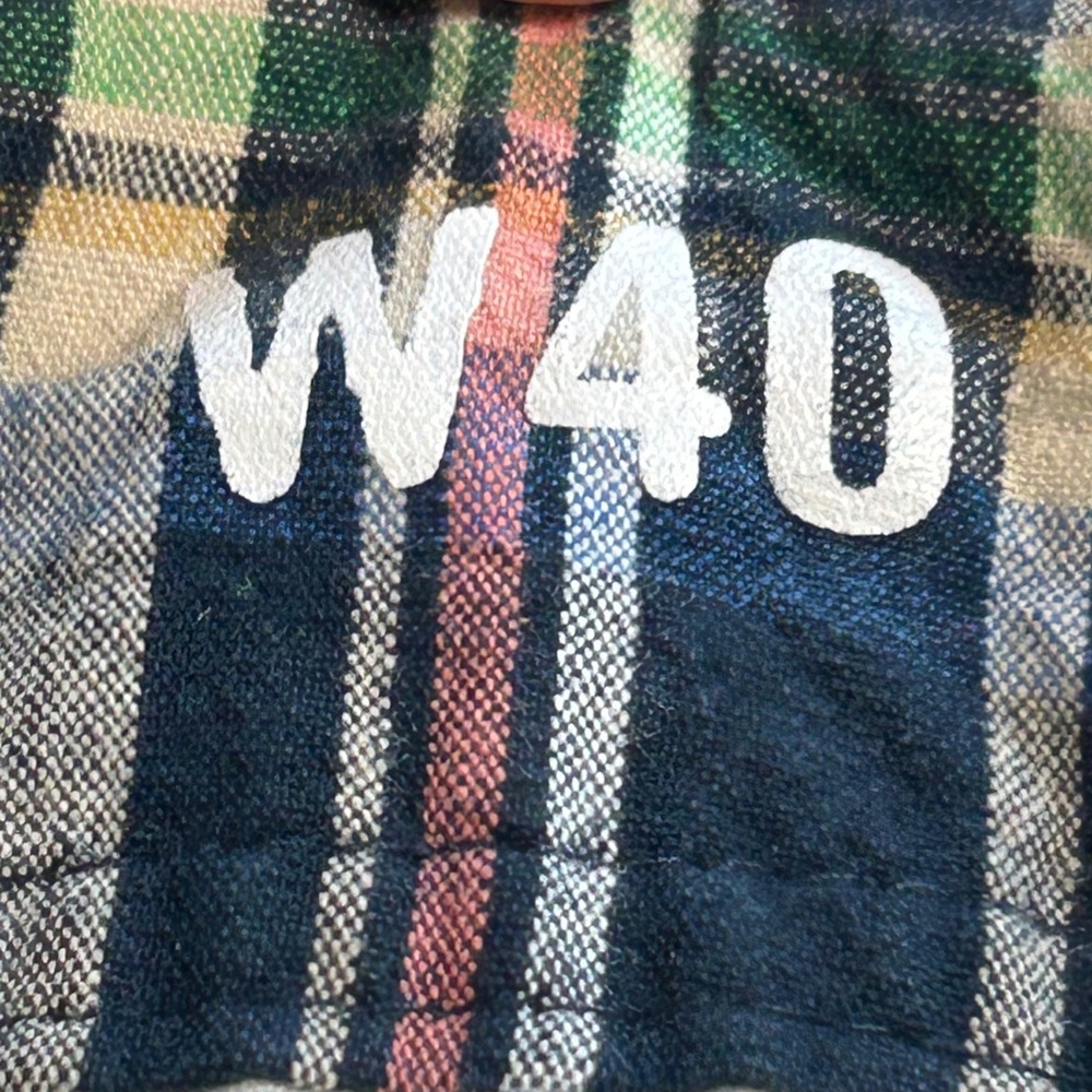 Mossimo Supply Co Mens Plaid Shorts Blue Navy Cotton Flat Front Size 40 W40 - Picture 8 of 11